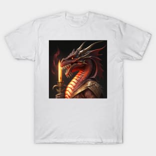 Flaming Warrior Dragon 2 T-Shirt